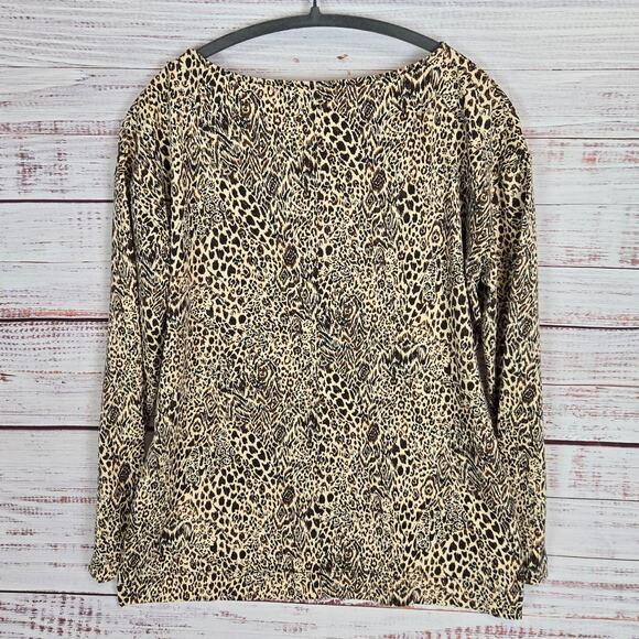 Lilly Pulitzer Karessa Top Size S Leopard Print Stretch Long Sleeve Pullover NWT - Picture 4 of 13